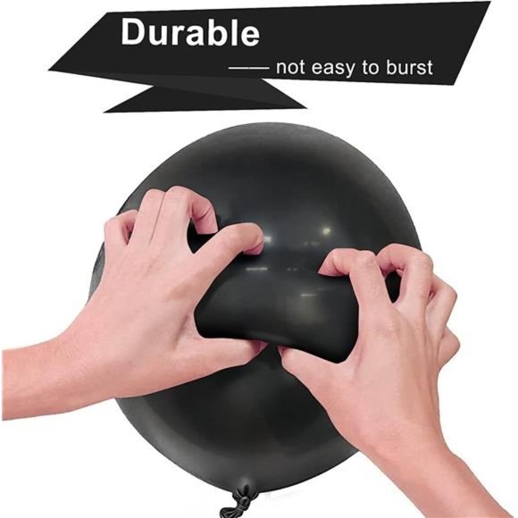 Black Latex Balloon Arch Kit,102PCS 18In 12In 10In 5In Arch Garland For Festival - Picture 3 of 6